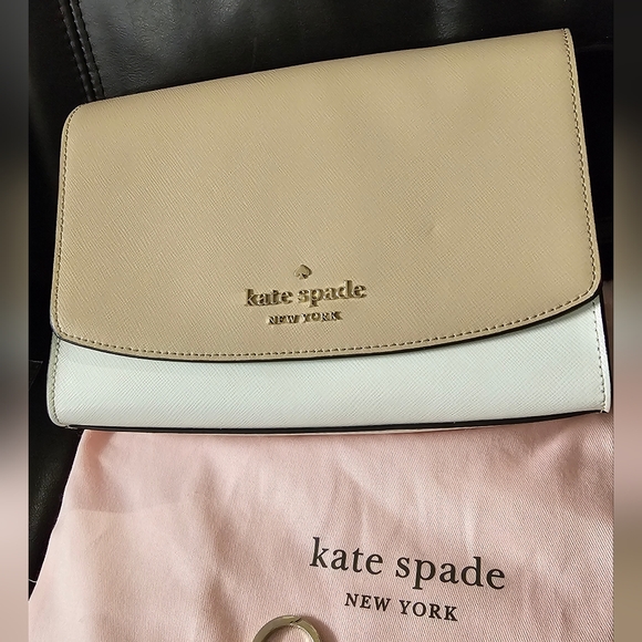Kate Spade Madison Colorblock Convertible Crossbody Clutch Wallet & Dustbag EUC - Picture 6 of 15